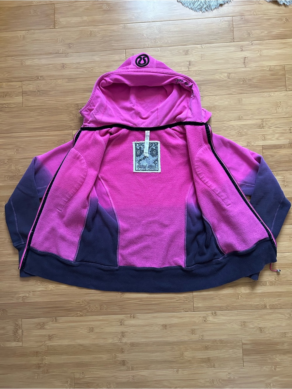 Lululemon Pink & Purple Ombre Full-Zip Scuba Hoodie - Picture 4 of 10